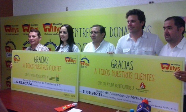 Entrega "Súper Willys", más de 200 mil pesos al banco de alimentos Entrega "Súper Willys", más de 200 mil pesos al banco de alimentos