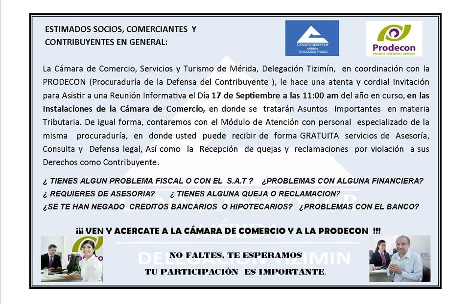 Prodecon dará asesoramiento a comerciantes, en Tizimín Prodecon dará asesoramiento a comerciantes, en Tizimín