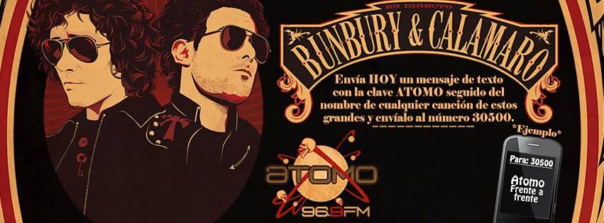 Átomo te lleva a ver a Bunbury y Calamaro en concierto Átomo te lleva a ver a Bunbury y Calamaro en concierto