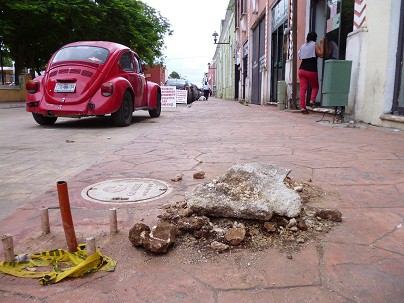 VALLADOLID: Trabajos en el Centro Histórico ocasionan accidentes. VALLADOLID: Trabajos en el Centro Histórico ocasionan accidentes.