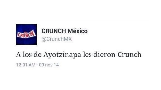 Investigan tuit ofensivo acerca del caso de Ayotzinapa Investigan tuit ofensivo acerca del caso de Ayotzinapa