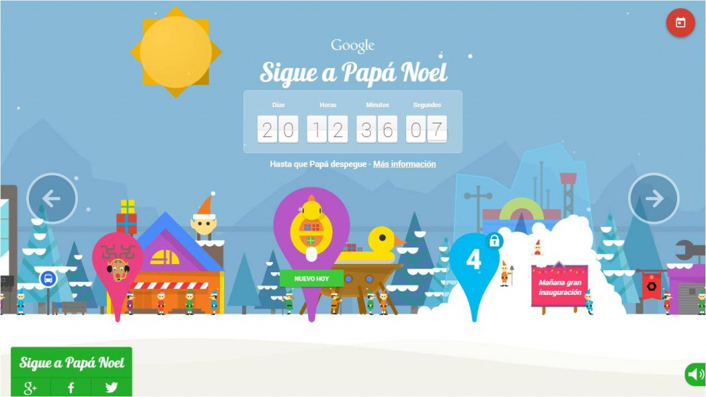 Google te permite seguir a Santa Claus Google te permite seguir a Santa Claus