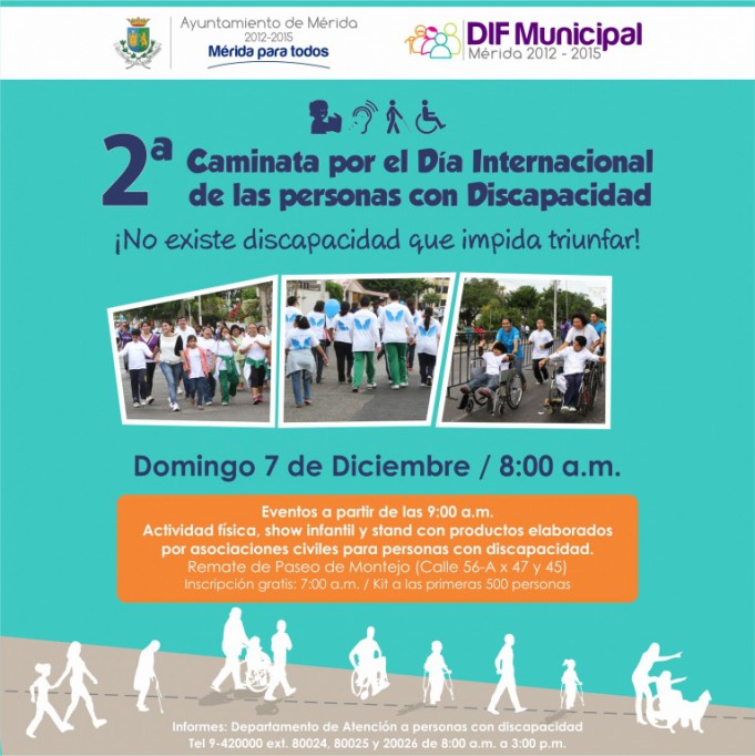 Realizarán la 2da. caminata por el Día Internacional de las Personas con Discapacidad Realizarán la 2da. caminata por el Día Internacional de las Personas con Discapacidad