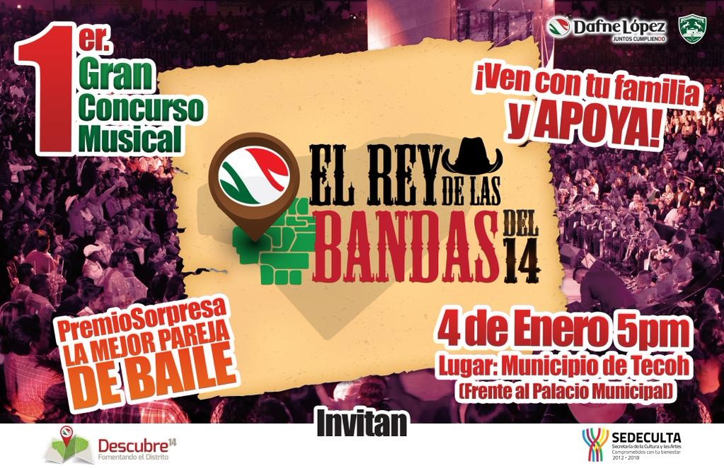 Buscan a la mejor banda musical en el distrito 14 de Yucatán Buscan a la mejor banda musical en el distrito 14 de Yucatán