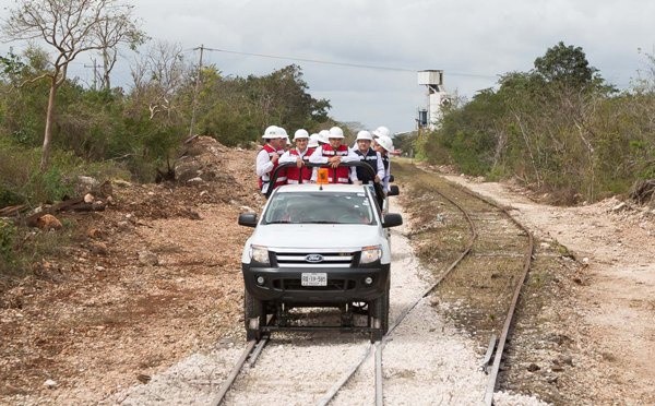 Listos más de 35 kilómetros de la línea férrea Chiapas-Mayab en el estado Listos más de 35 kilómetros de la línea férrea Chiapas-Mayab en el estado