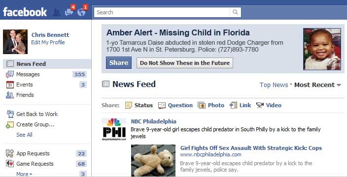 Facebook podría implementar alertas para encontrar a niños desaparecidos Facebook podría implementar alertas para encontrar a niños desaparecidos