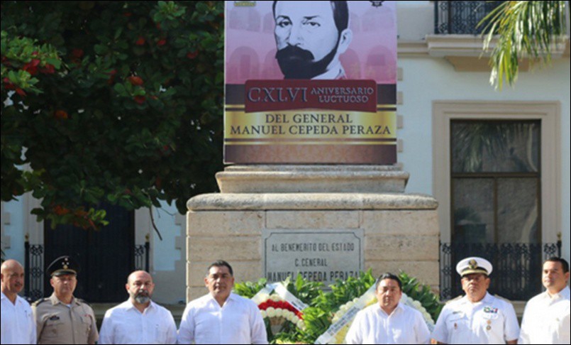 Conmemoran el 146 aniversario luctuoso de Manuel Cepeda Peraza Conmemoran el 146 aniversario luctuoso de Manuel Cepeda Peraza