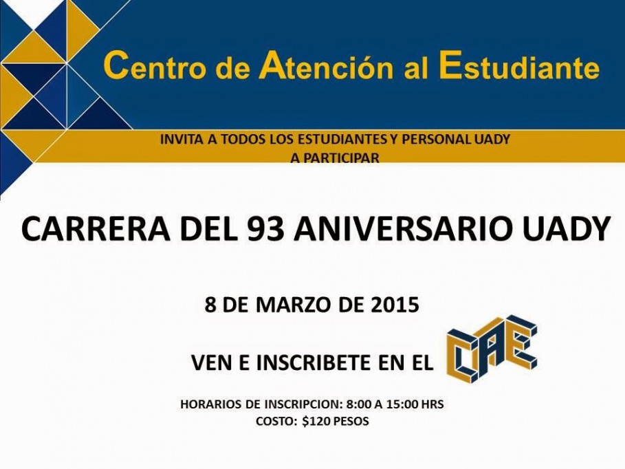 El próximo domingo será la carrera UADY El próximo domingo será la carrera UADY