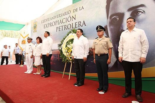 Conmemoran 77 años de la expropiación petrolera en México Conmemoran 77 años de la expropiación petrolera en México