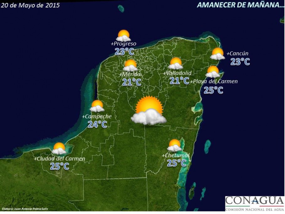 Continuarán los chubascos ligeros en Yucatán Continuarán los chubascos ligeros en Yucatán