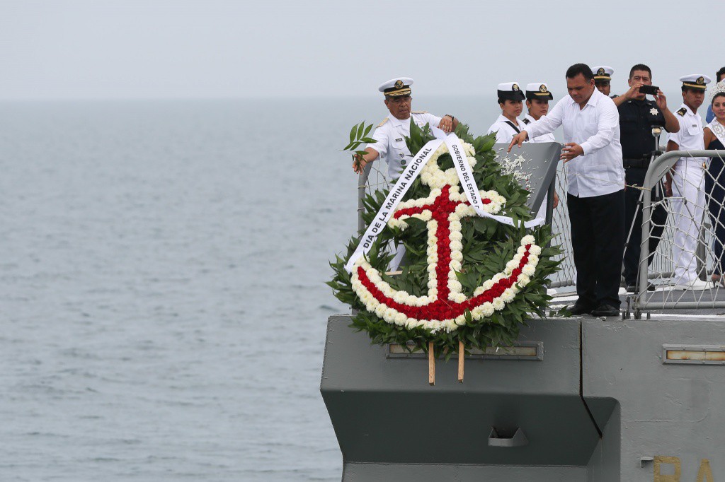 Conmemoran el día de la Marina Nacional en Puerto Progreso Conmemoran el día de la Marina Nacional en Puerto Progreso