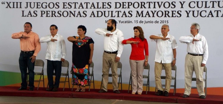 Inauguran XIII juegos estatales deportivos y culturales de las personas adultas mayores, Yucatán 2015