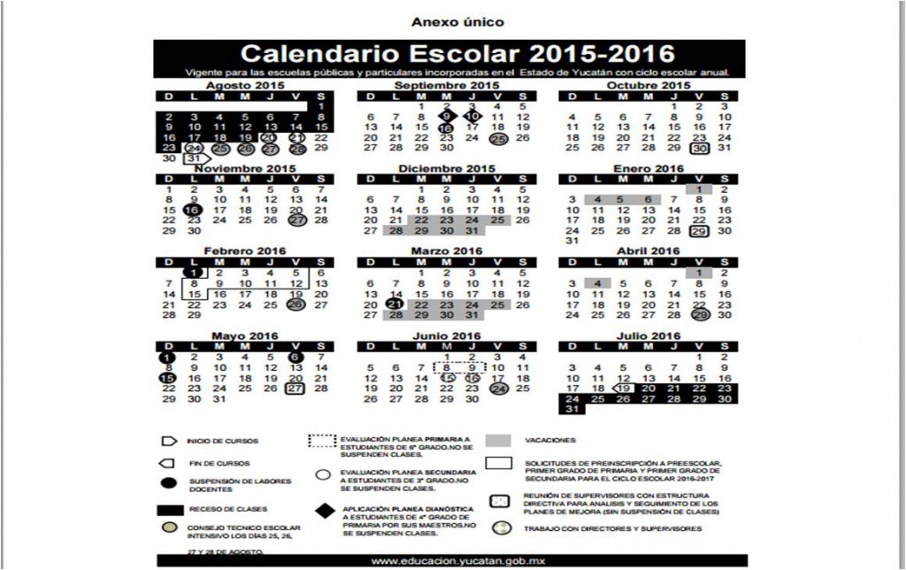 Segey emite calendario para próximo ciclo escolar 2015-2016 Segey emite calendario para próximo ciclo escolar 2015-2016