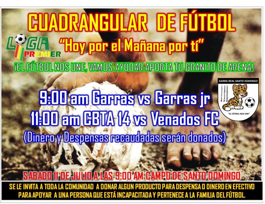 Cuadrangular de futbol con fines altruistas Cuadrangular de futbol con fines altruistas