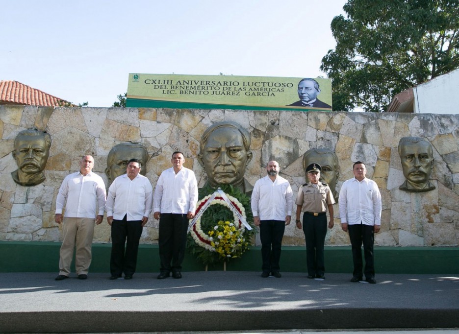 Conmemoran aniversario luctuoso de Benito Juárez Conmemoran aniversario luctuoso de Benito Juárez
