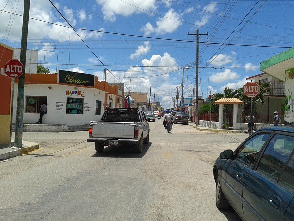 Crucero peligro en centro de Tizimín Crucero peligro en centro de Tizimín