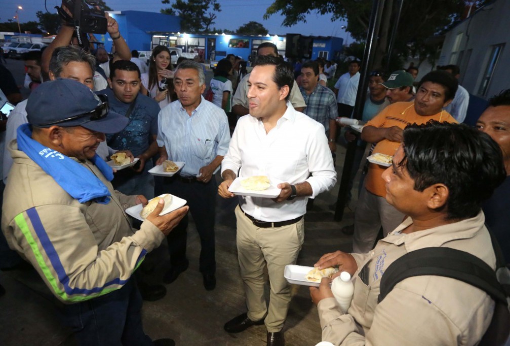 Alcalde visita servicios públicos municipales Alcalde visita servicios públicos municipales