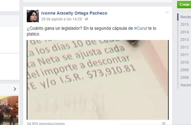 Ivonne Ortega informará desde su “curul” Ivonne Ortega informará desde su “curul”