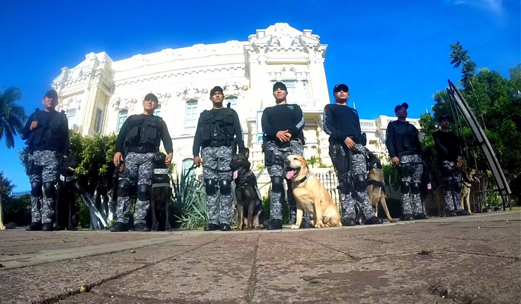 Presentan escuadrón "K9" de la FGE Presentan escuadrón "K9" de la FGE