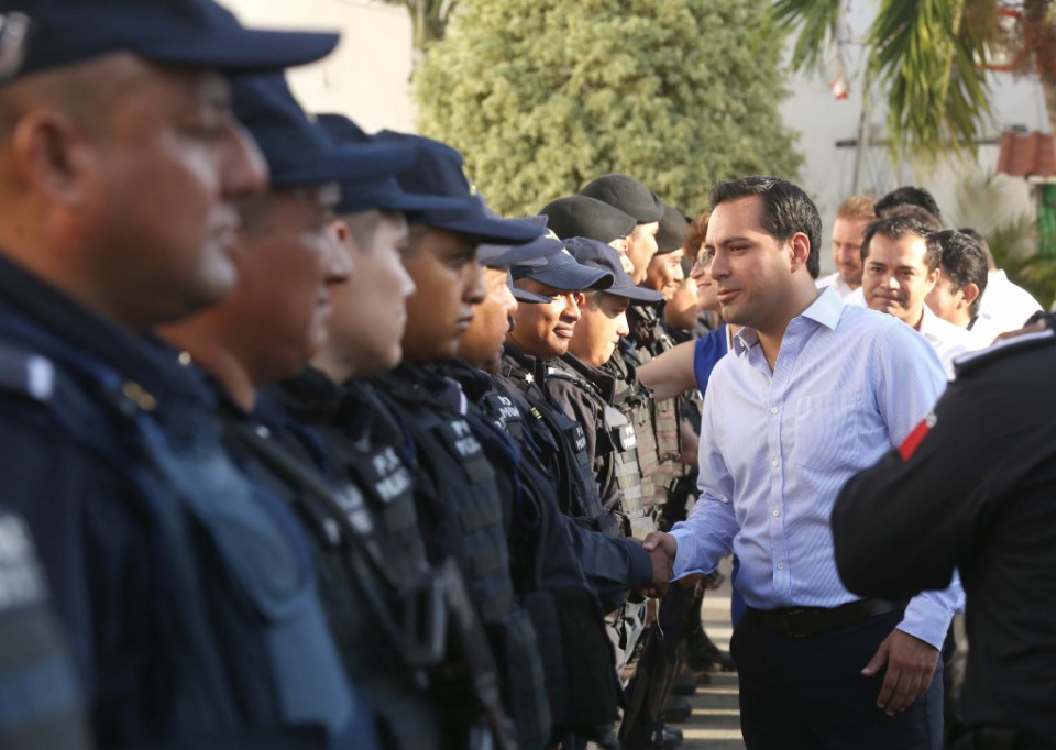 Realizan pase de lista en la Policía municipal. Realizan pase de lista en la Policía municipal.