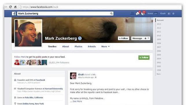 Hacker encuentra nueva vulnerabilidad en Facebook y se lo demuestra a Mark Zuckerberg Hacker encuentra nueva vulnerabilidad en Facebook y se lo demuestra a Mark Zuckerberg