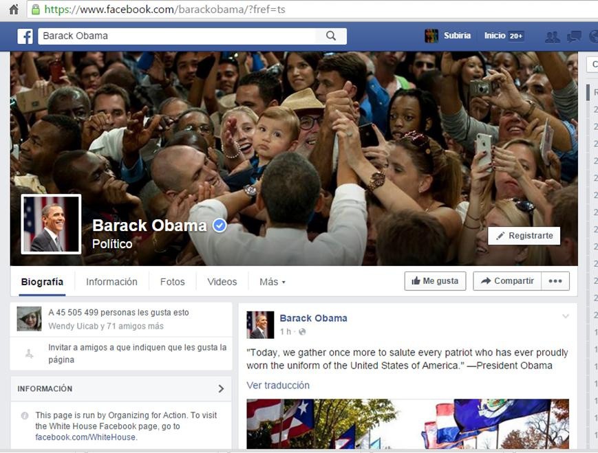 Barack Obama estrena su "feis" Barack Obama estrena su "feis"