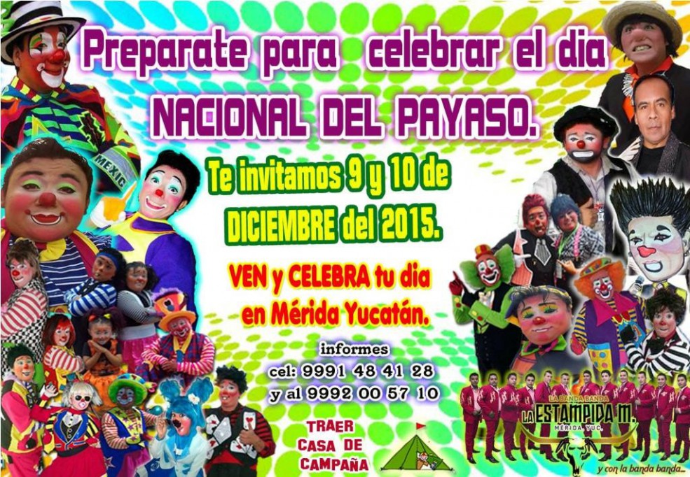 Celebrarán en Mérida el Día del Payaso Celebrarán en Mérida el Día del Payaso