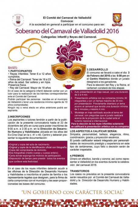 Convocan a ser soberanos del carnaval, en Valladolid Convocan a ser soberanos del carnaval, en Valladolid