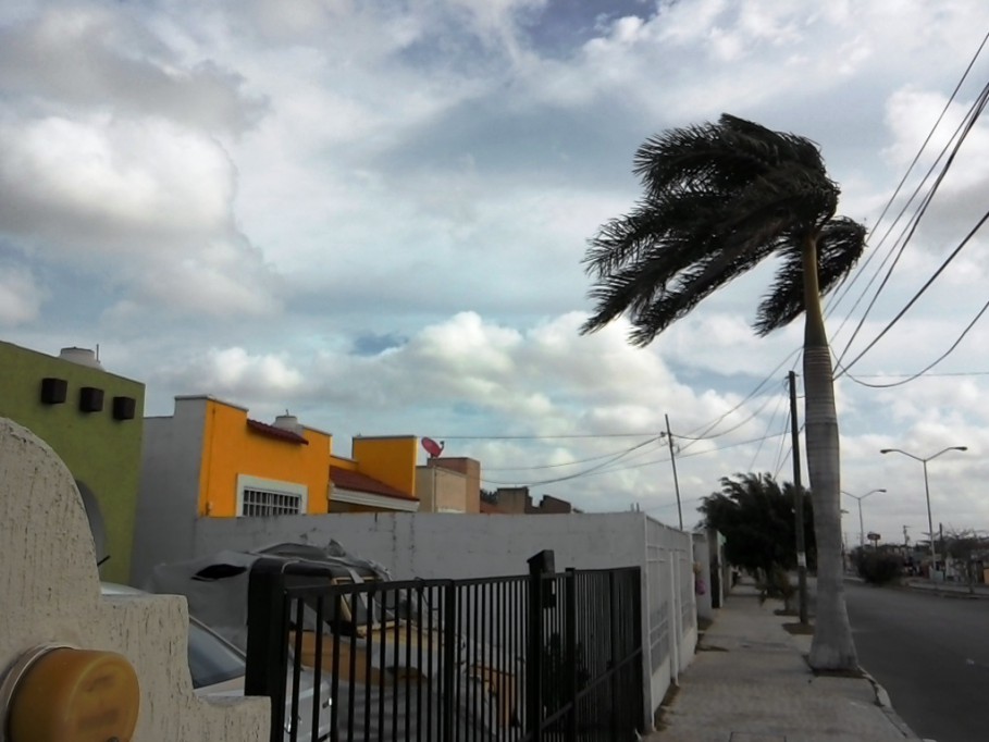 Continúan fuertes vientos en Yucatán Continúan fuertes vientos en Yucatán