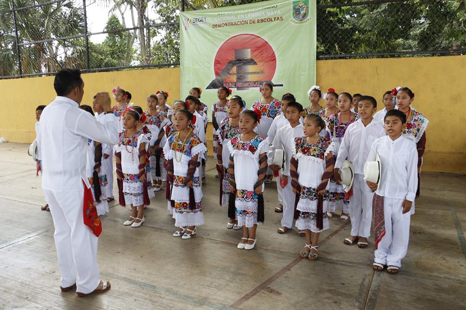 Niños de Xocén ganan concurso de Himno Nacional en Lengua Maya Niños de Xocén ganan concurso de Himno Nacional en Lengua Maya