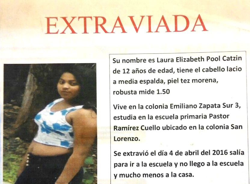 Buscan a jovencita de 12 años Buscan a jovencita de 12 años