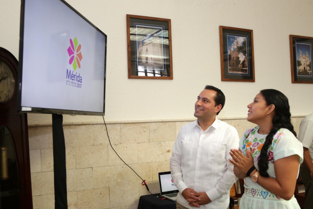 Presentan logo de Mérida, capital americana de la Cultura Presentan logo de Mérida, capital americana de la Cultura