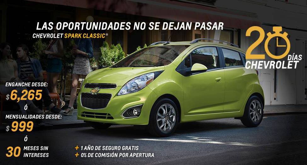 Aprovecha 20 días de promociones con Chevrolet