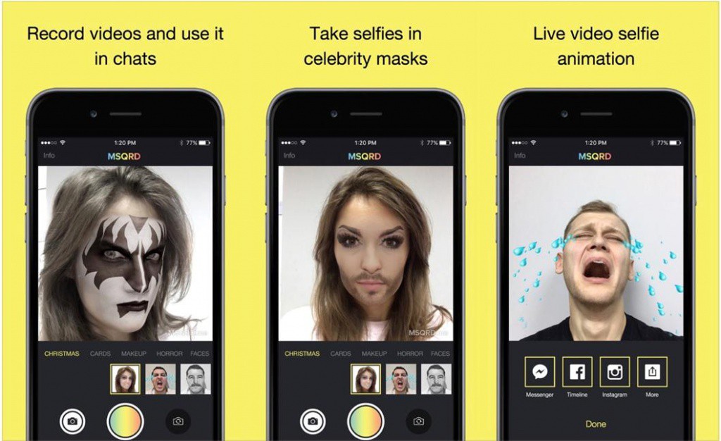Facebook lanzará filtros para video con MSQRD Facebook lanzará filtros para video con MSQRD