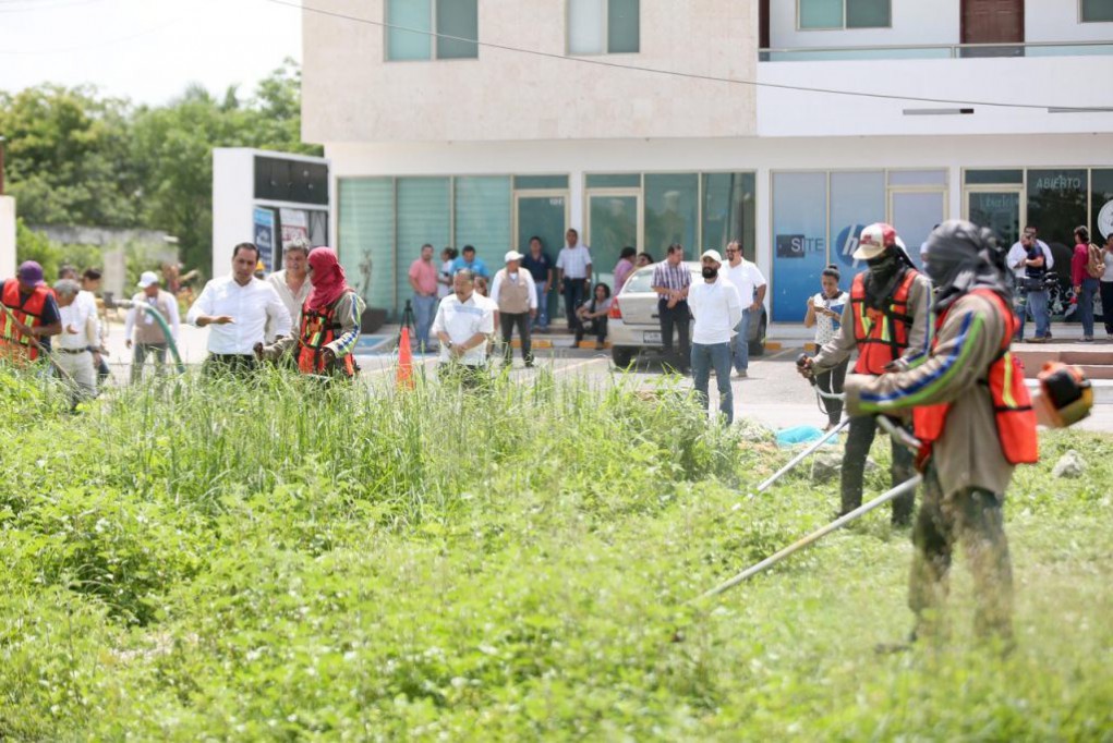 Limpian terrenos del Ayuntamiento de Mérida Limpian terrenos del Ayuntamiento de Mérida
