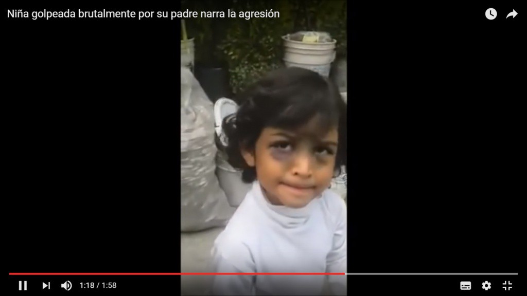 Golpea brutalmente a su hija por no querer comer Golpea brutalmente a su hija por no querer comer