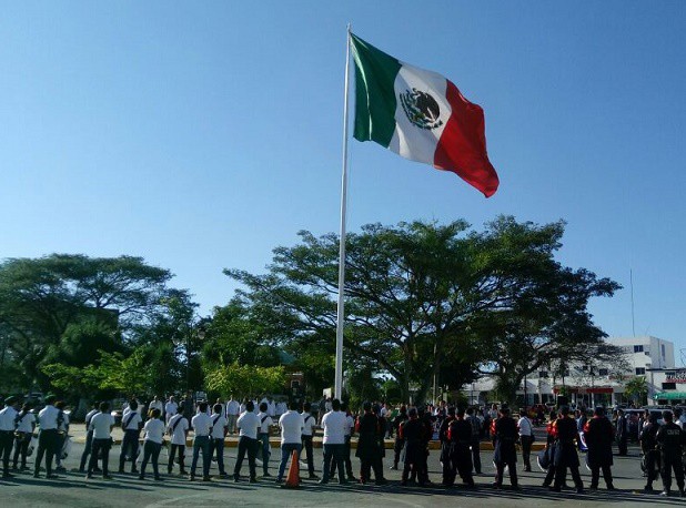 Conmemoran en Tizimín día de la bandera mexicana Conmemoran en Tizimín día de la bandera mexicana