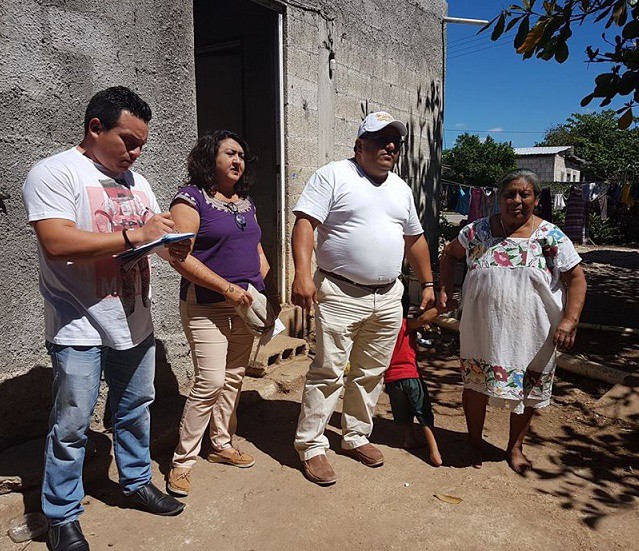 Familias de Sucilá visitadas por sus autoridades Familias de Sucilá visitadas por sus autoridades