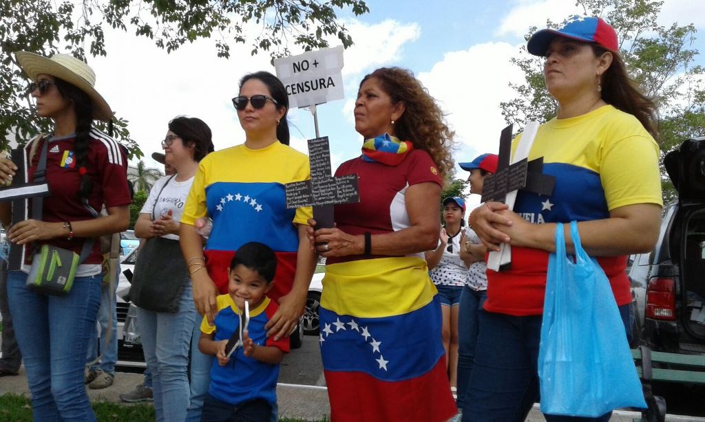 Protesta venezolana en Yucatán Protesta venezolana en Yucatán