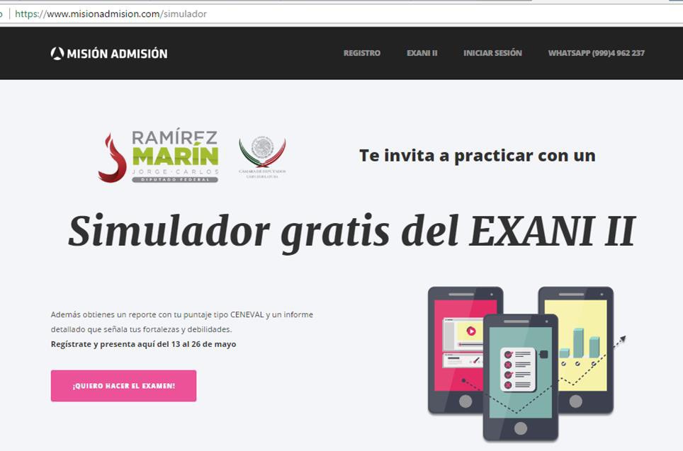 Presentan simulador de Exani II Presentan simulador de Exani II