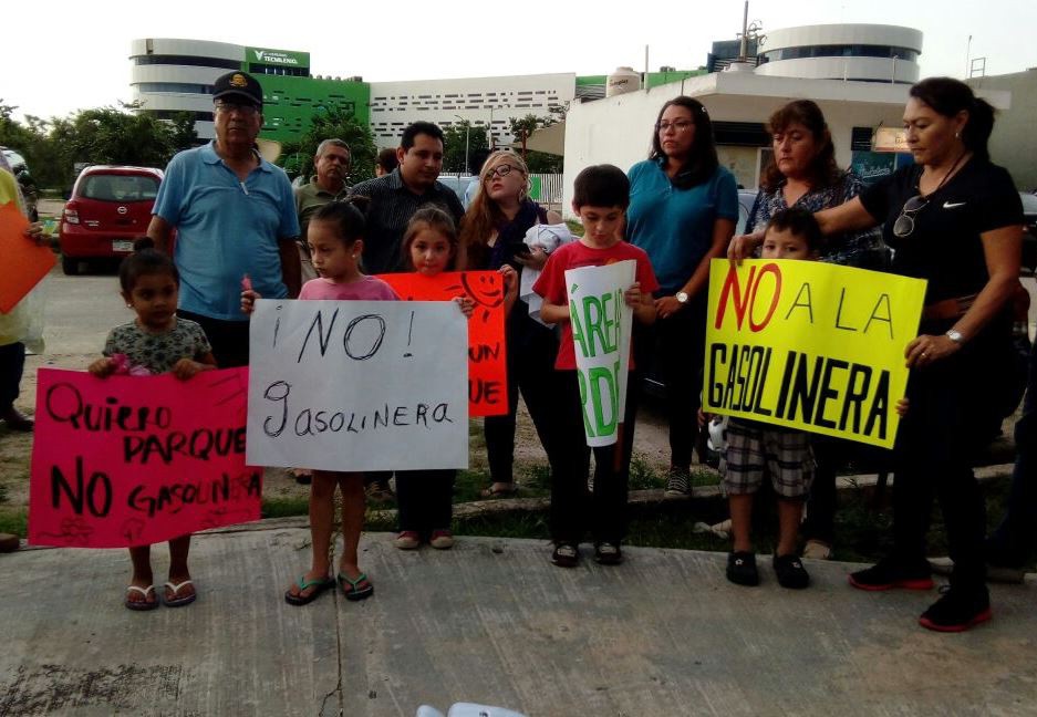 Protestan contra gasolinera en Real Montejo Protestan contra gasolinera en Real Montejo