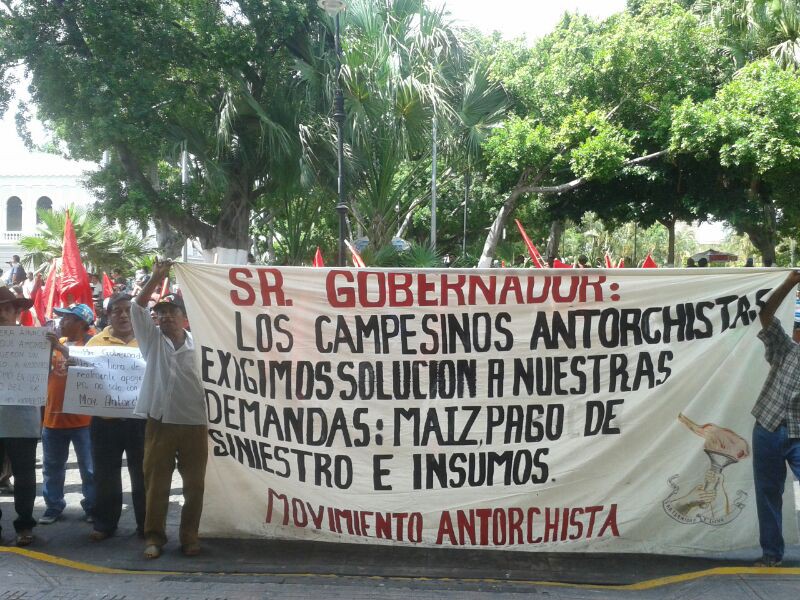 Movimiento Antorchista se manifiesta en Palacio de gobierno Movimiento Antorchista se manifiesta en Palacio de gobierno