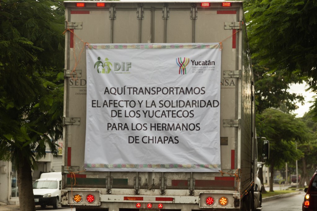 Envía DIF Yucatán ayuda a Chiapas y Oaxaca Envía DIF Yucatán ayuda a Chiapas y Oaxaca