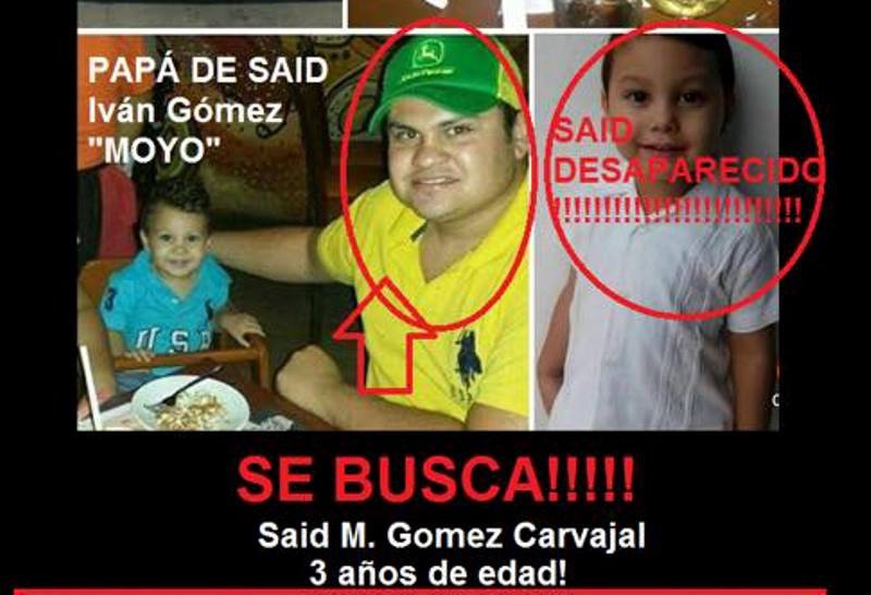 Said no fue sustraído, está con su padre Said no fue sustraído, está con su padre