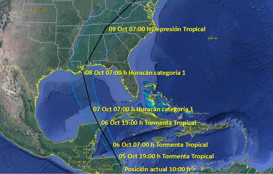 Se genera la Tormenta Tropical "Nate" Se genera la Tormenta Tropical "Nate"