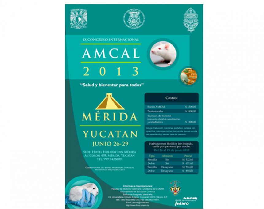Concluye el IX Congreso Internacional de la Asociación Mexicana de la Ciencia de los Animales de Laboratorio. Concluye el IX Congreso Internacional de la Asociación Mexicana de la Ciencia de los Animales de Laboratorio.