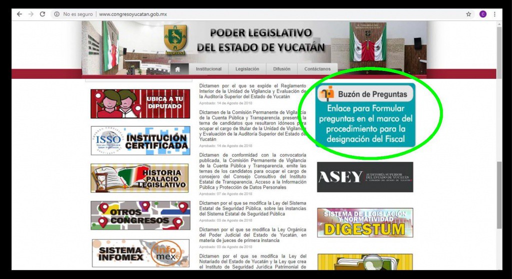 Yucatecos podrán hacer preguntas a los candidatos a Fiscal Yucatecos podrán hacer preguntas a los candidatos a Fiscal