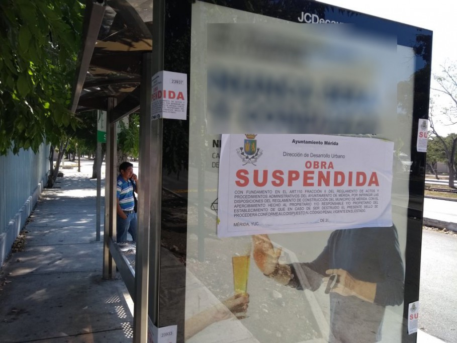 Clausuran anuncios en paraderos de Vergel Clausuran anuncios en paraderos de Vergel
