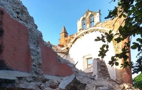 Este lunes comenzarían a restaurar iglesia derruida de Nabalam Este lunes comenzarían a restaurar iglesia derruida de Nabalam