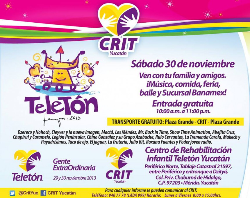 Todo listo para que para que el CRIT Yucatán lleve a cabo el Teletón 2013 Todo listo para que para que el CRIT Yucatán lleve a cabo el Teletón 2013